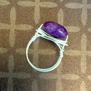 Purple Stone Ring Size 4 1/2